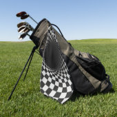 Serviette De Golf Black and White Optical Illusion Tunnel (Vert)