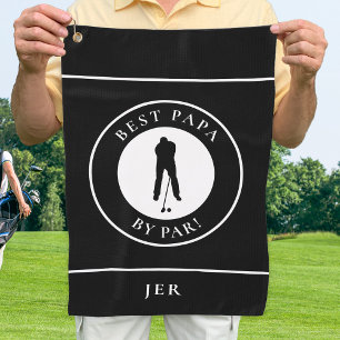Serviette De Golf Black Best Papa Par Far Père Golfer Monogramme