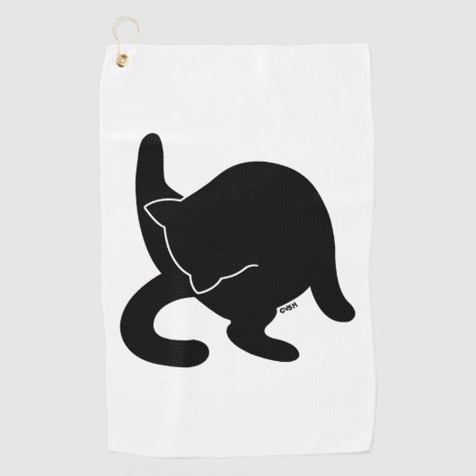 Serviette De Golf Black Cat contre Humains mp (Devant)