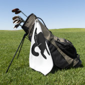 Serviette De Golf Black Cat contre Humains mp (Vert)