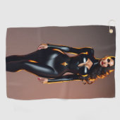 Serviette De Golf Black Catsuit Golf (Horizontal)