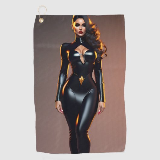 Serviette De Golf Black Catsuit Golf (Devant)