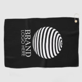 Serviette De Golf Black Custom Business Logo Entreprise Entreprise (Horizontal)