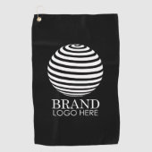 Serviette De Golf Black Custom Business Logo Entreprise Entreprise (Devant)