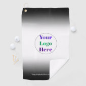 Serviette De Golf Black Custom Golf Towels With Logo No Minimum  (En situation)