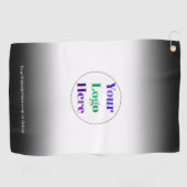 Serviette De Golf Black Custom Golf Towels With Logo No Minimum  (Horizontal)