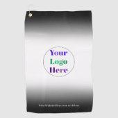 Serviette De Golf Black Custom Golf Towels With Logo No Minimum  (Devant)