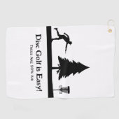 Serviette De Golf Black Funny Disc Golf Putting avec obstacle arbre (Horizontal)