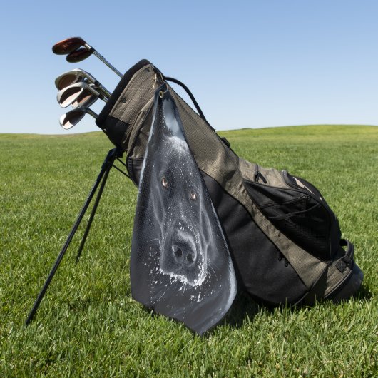 Serviette De Golf Black German Shepherd (Vert)