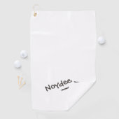 Serviette De Golf Black Lettering and Arrow on your (En situation)