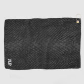 Serviette de golf Black Snakeskin tendance (Horizontal)