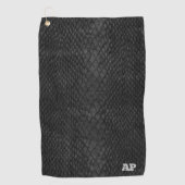 Serviette de golf Black Snakeskin tendance (Devant)