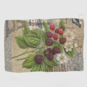 Serviette De Golf Blackberries Floral Garden Flower Papillon Art (Horizontal)