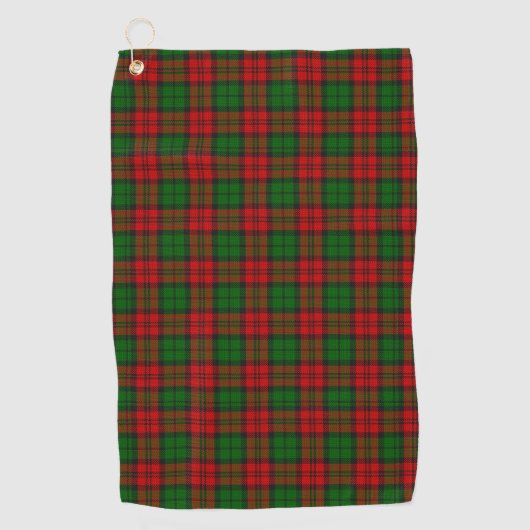 Serviette De Golf Blackwatch Campbell Tartan Red Green Plaid (Devant)