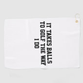 Serviette De Golf Blagues de golfeurs blancs drôles (Horizontal)