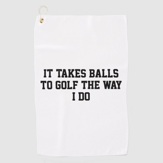 Serviette De Golf Blagues de golfeurs blancs drôles (Devant)