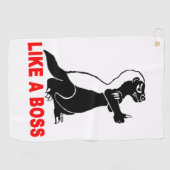 Serviette De Golf Blaireau de miel, comme un patron (Horizontal)