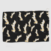 SERVIETTE DE GOLF BLANC DE DACHSHUND ! (Horizontal)