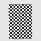 Serviette De Golf Blanc de emballage Checkered classique de noir de (Devant)