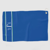 Serviette de golf blanc de la Marine Monogram (Horizontal)