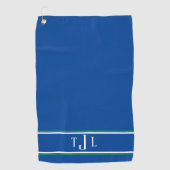 Serviette de golf blanc de la Marine Monogram (Devant)