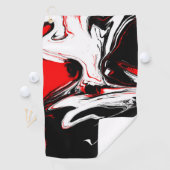 Serviette De Golf Blanc Noir Dans Les Arbres (En situation)