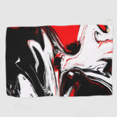 Serviette De Golf Blanc Noir Dans Les Arbres (Horizontal)