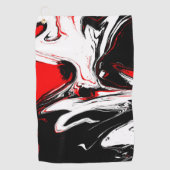 Serviette De Golf Blanc Noir Dans Les Arbres (Devant)