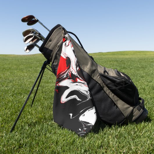 Serviette De Golf Blanc Noir Dans Les Arbres (Vert)