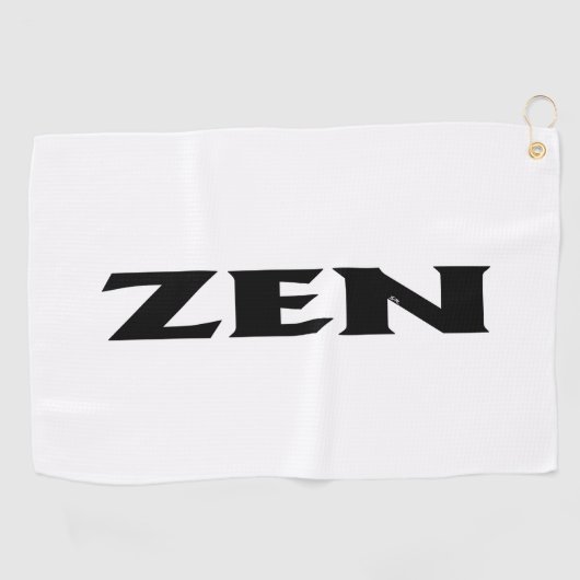 Serviette de golf blanc noir zen (Horizontal)