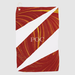 Serviette De Golf Blanc rouge Abstrait