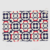 Serviette De Golf Blanc rouge et bleu de luxe (Horizontal)