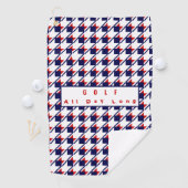 Serviette De Golf Blanc rouge Houndstooth (En situation)