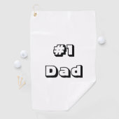 Serviette de golf Blanc Serviette de golf #1 Papa (En situation)