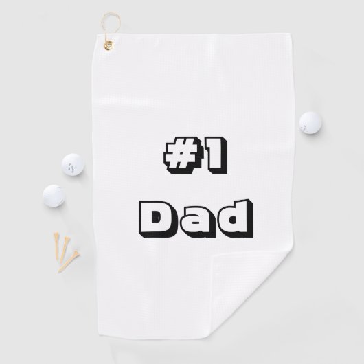 Serviette de golf Blanc Serviette de golf #1 Papa (En situation)