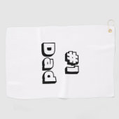 Serviette de golf Blanc Serviette de golf #1 Papa (Horizontal)