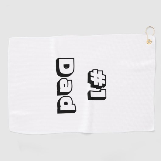 Serviette de golf Blanc Serviette de golf #1 Papa (Horizontal)