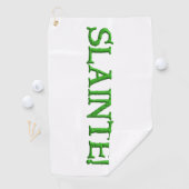 serviette de golf blanche de Slainte (En situation)