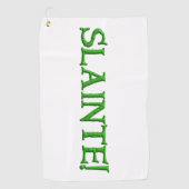 serviette de golf blanche de Slainte (Devant)