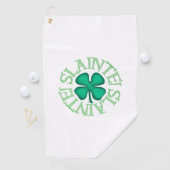 serviette de golf blanche de Slainte (En situation)