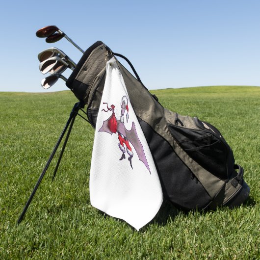 serviette de golf blanche père Noël Bat (Vert)
