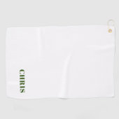 Serviette de golf blanche personnalisée (Horizontal)