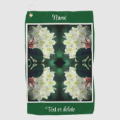 Serviette De Golf Blancs à fleurs d'Azalea Personnalisé (Devant)