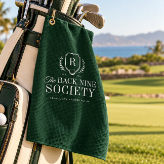 Serviette De Golf Blason de golf classique de la Back Nine Society