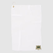 Serviette De Golf Blason de golf initial personnalisé (Devant)