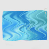 Serviette De Golf Bleu Abstrait Ondulé (Horizontal)
