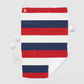 Serviette De Golf Bleu blanc rouge (En situation)