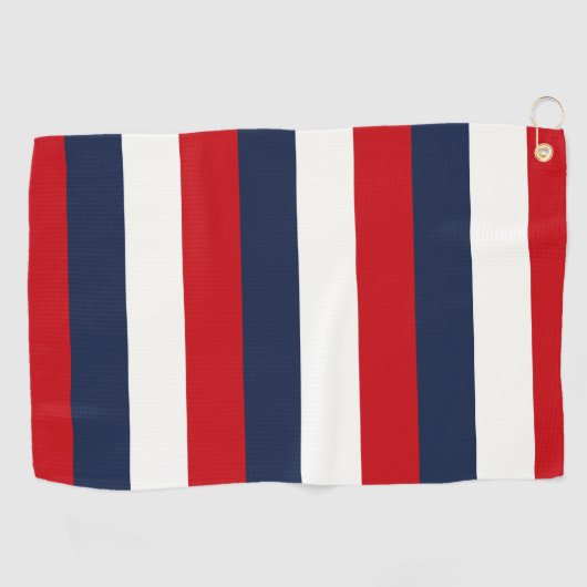 Serviette De Golf Bleu blanc rouge (Horizontal)