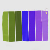 Serviette De Golf Bleu, bleu et vert (Horizontal)