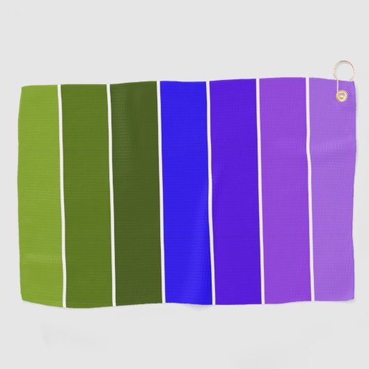 Serviette De Golf Bleu, bleu et vert (Horizontal)